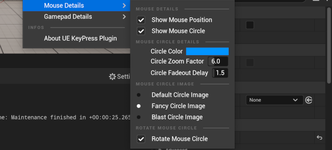 UE Visualize Input Event Plugin - Mouse Details